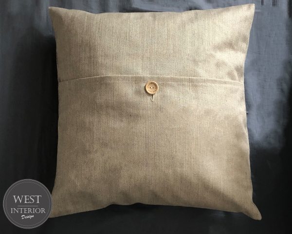 Adele Cushion cover natural buttoned