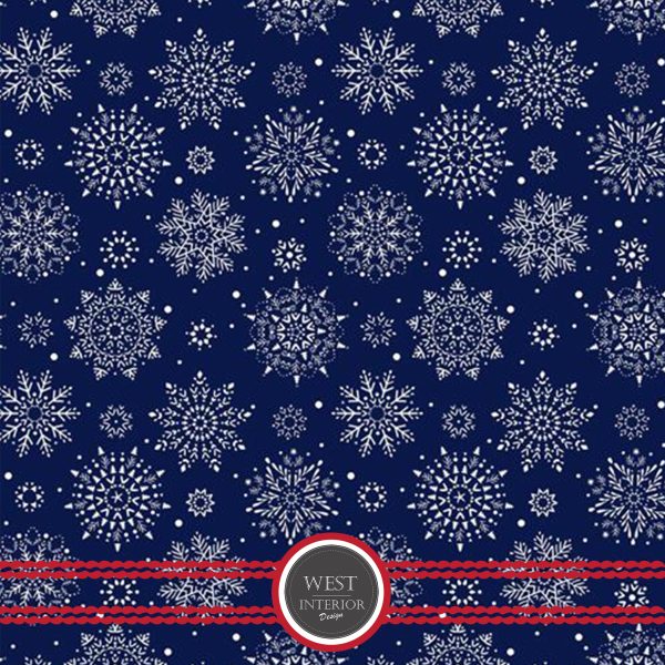 Blue background fabric snowflake