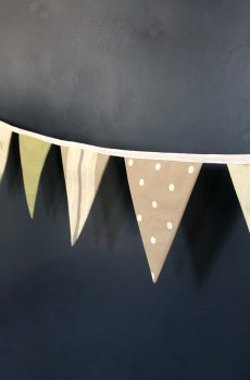Duck and patterned bunting