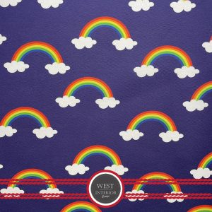 Rainbow cotton fabric by the metre. Crafts, table runners, placemats, Stockings, cushions, Blinds