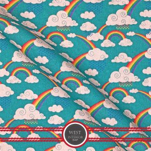Beautiful Rainbow linen fabric ideal for many crafts and projects