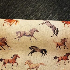 Horses cotton linen fabricB8-DB4745FAE92A