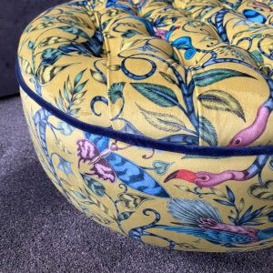 Deep buttoned footstool