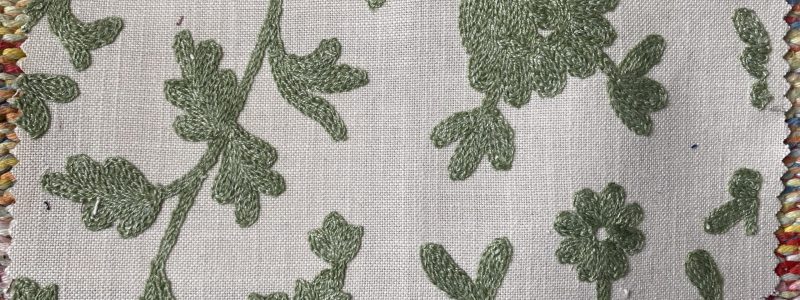 Crewel fabric example