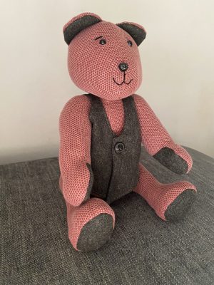 Memory Bear red and grey (6)