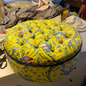 Complete fabric cover stool